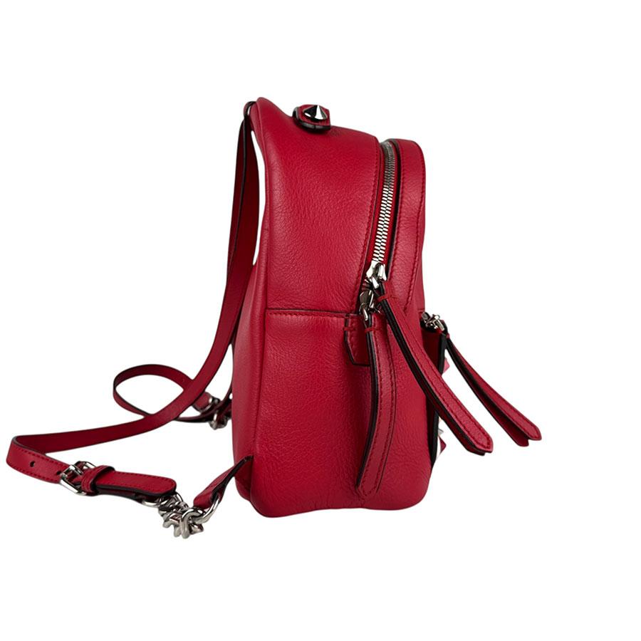 FENDI（フェンディ） リュック マルチスタッズ レザー/メタル レッド