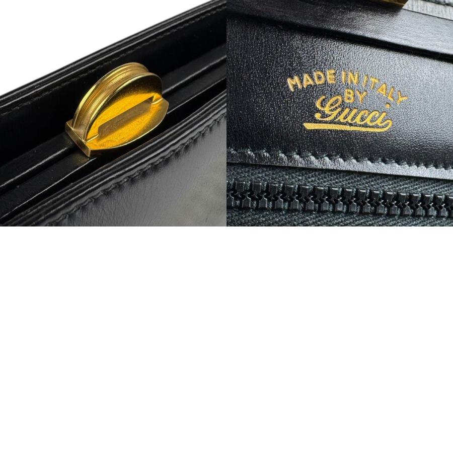 GUCCI（グッチ） ショルダーバッグ レザー ブラック : ブランド
