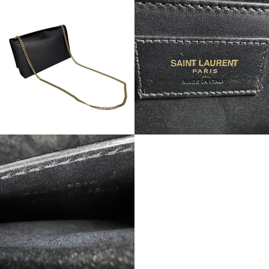 サンローラン SAINT LAURENT ショルダーバッグ レザー ブラック