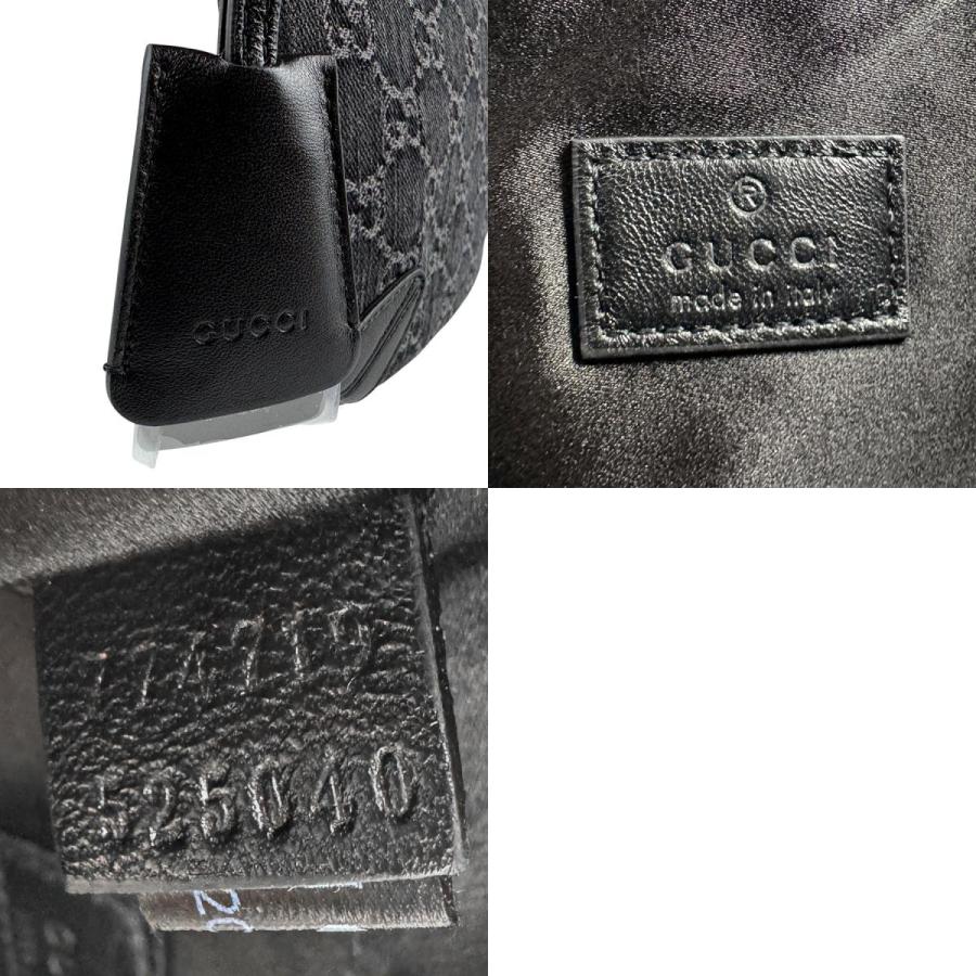 GUCCI（グッチ） ショルダーバッグ レザー/GGデニム ブラック