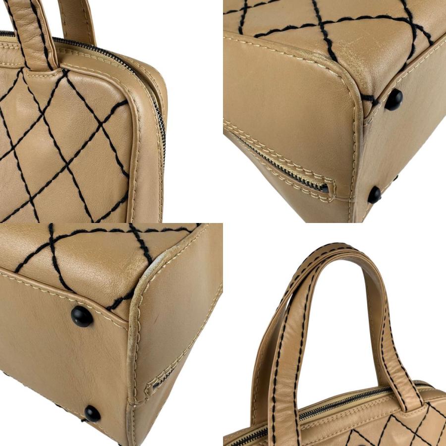 美品　CHANEL シャネル　ベージュ ワイルドステッチ ハンドバッグ CHANEL シャネル ワイルドステッチ トートバッグ ベージュ/GP カーフ
