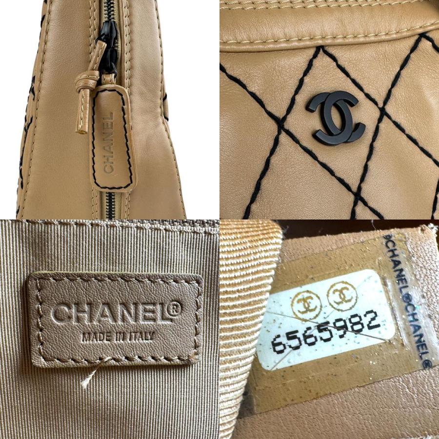 CHANEL（シャネル） ハンドバッグ ワイルドステッチ レザー ベージュ