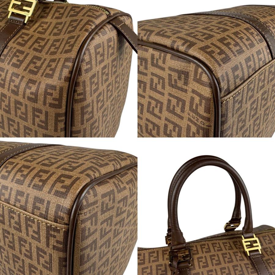 フェンディ FENDI ハンドバッグ ズッキーノ PVC レザー ブラウン FENDI（フェンディ） ハンドバッグ ズッキーノ PVCコーティング
