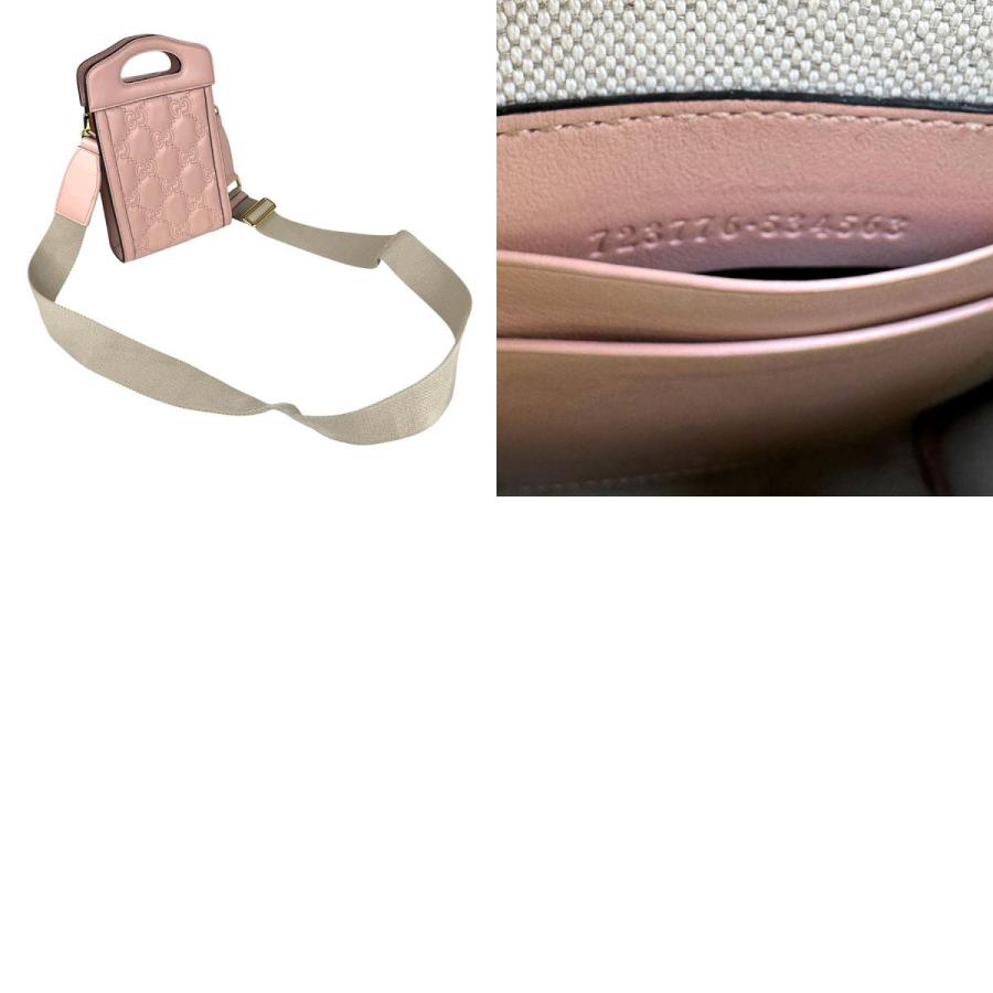 GUCCI グッチ ショルダーバッグ GGマトラッセ レザー ピンク