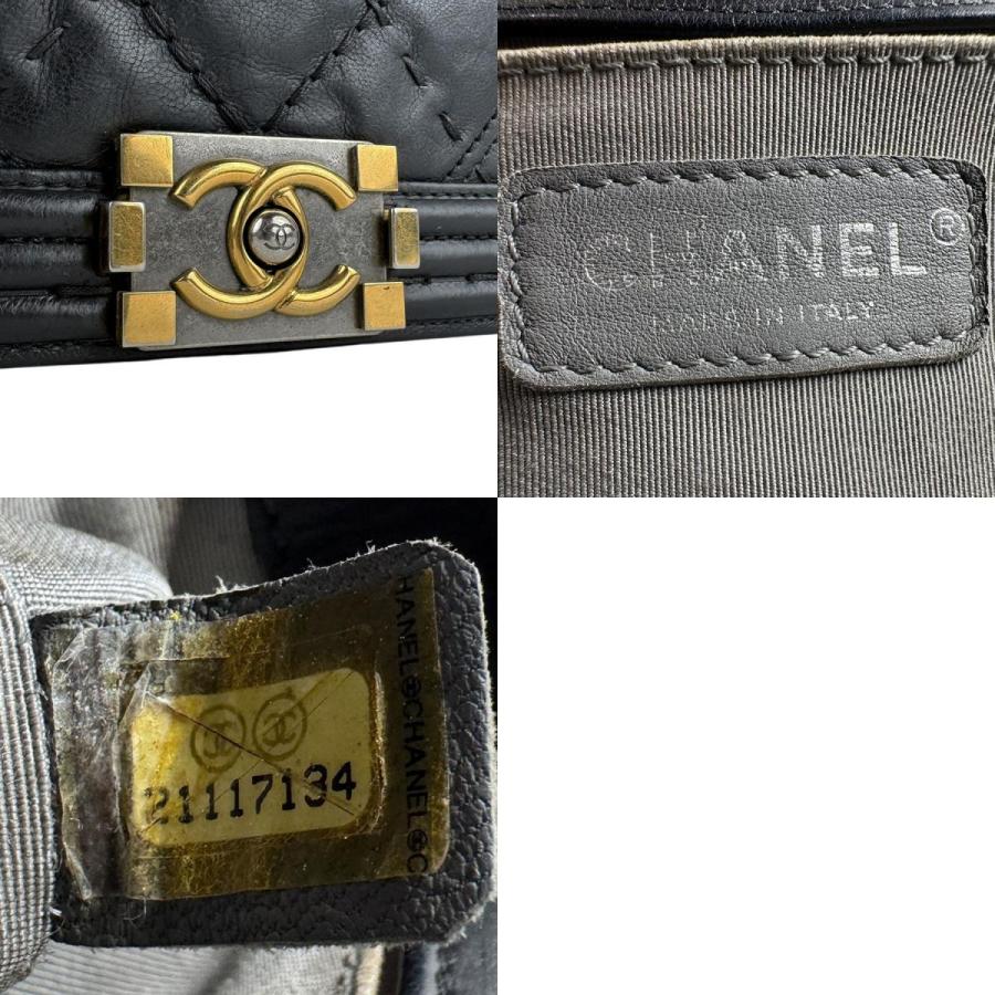 CHANEL（シャネル） ショルダーバッグ ボーイシャネル レザー ブラック