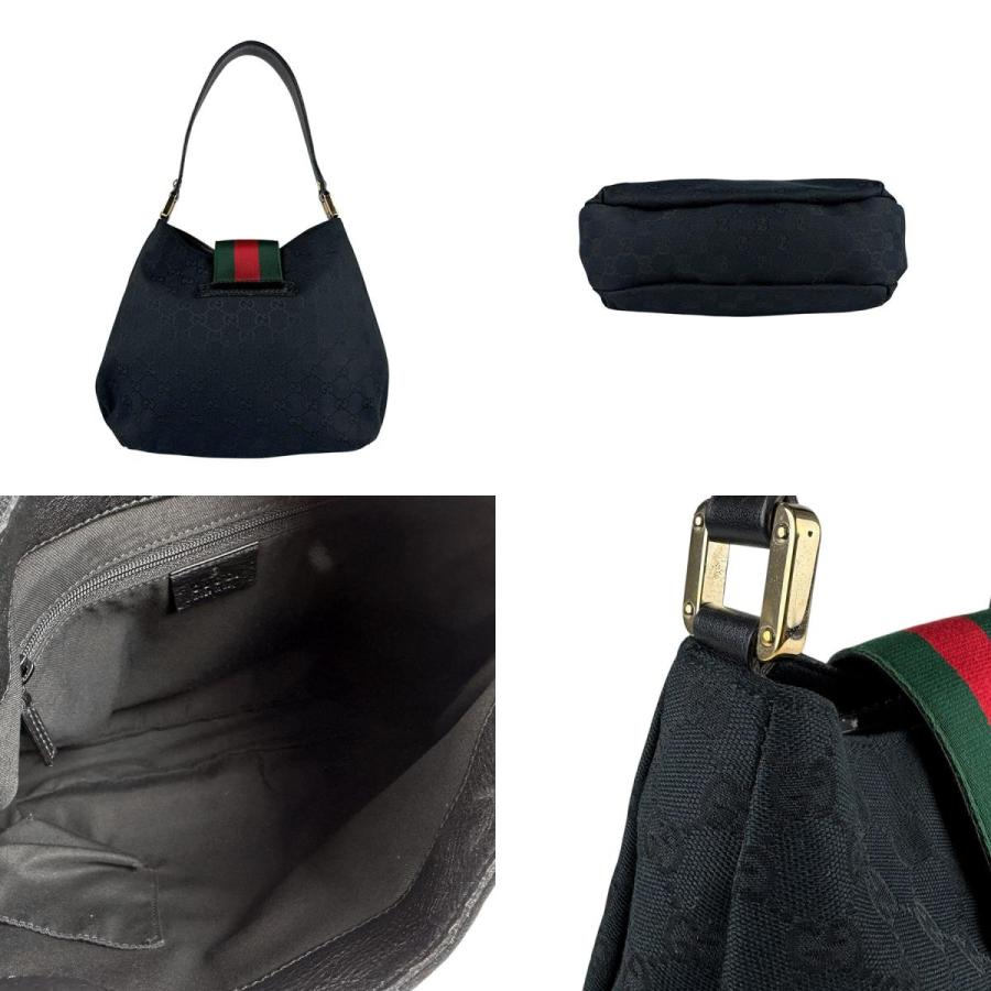 GUCCI（グッチ） ショルダーバッグ GGキャンバス ブラック : ブランド