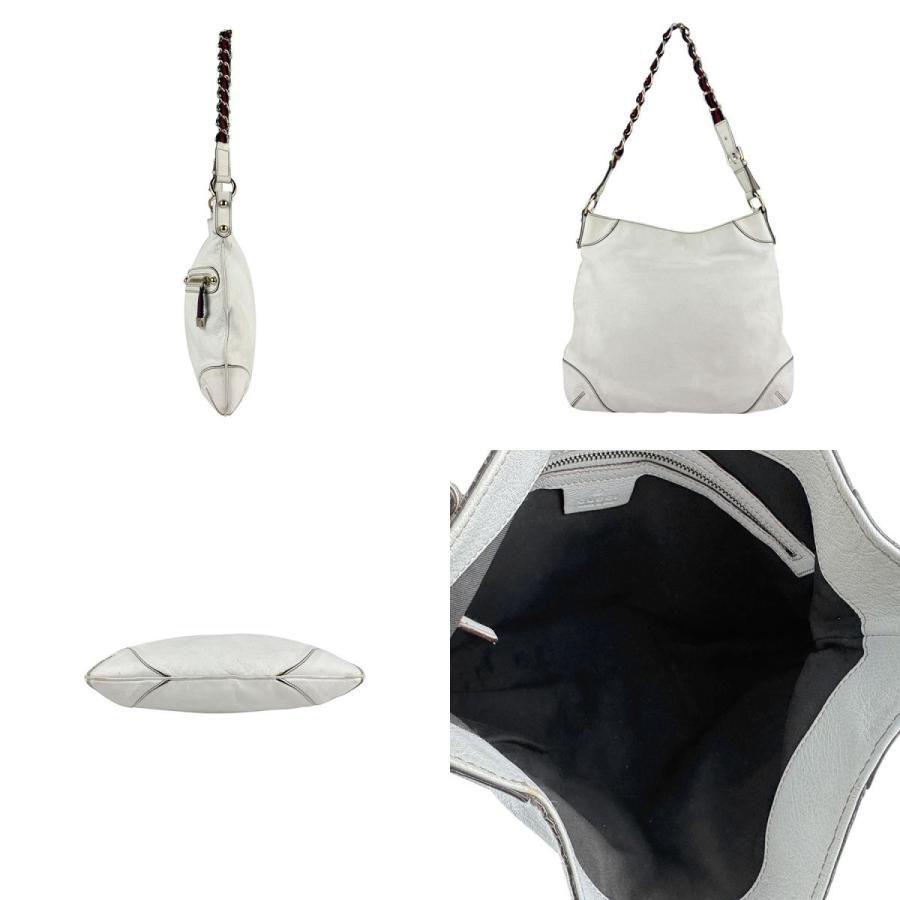 GUCCI（グッチ） ショルダーバッグ レザー ホワイト : ブランド