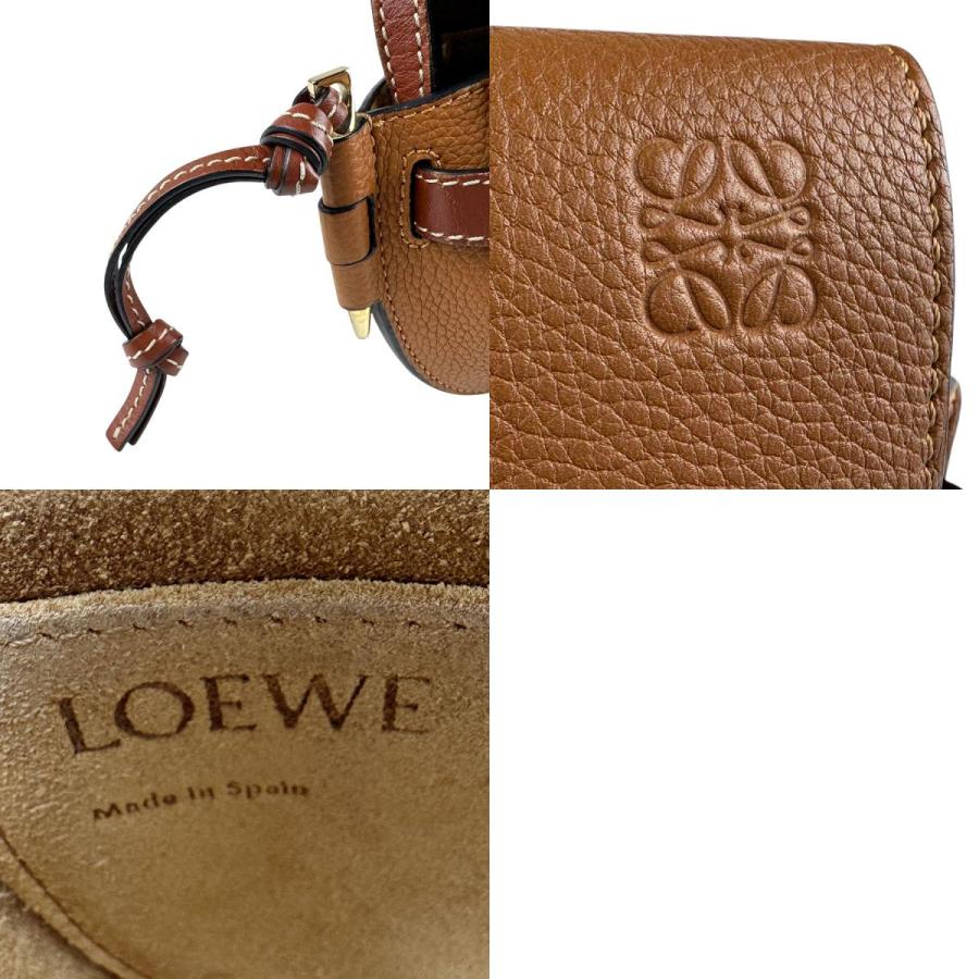 Loewe ロエベレザーミニショルダーバッグブラウン