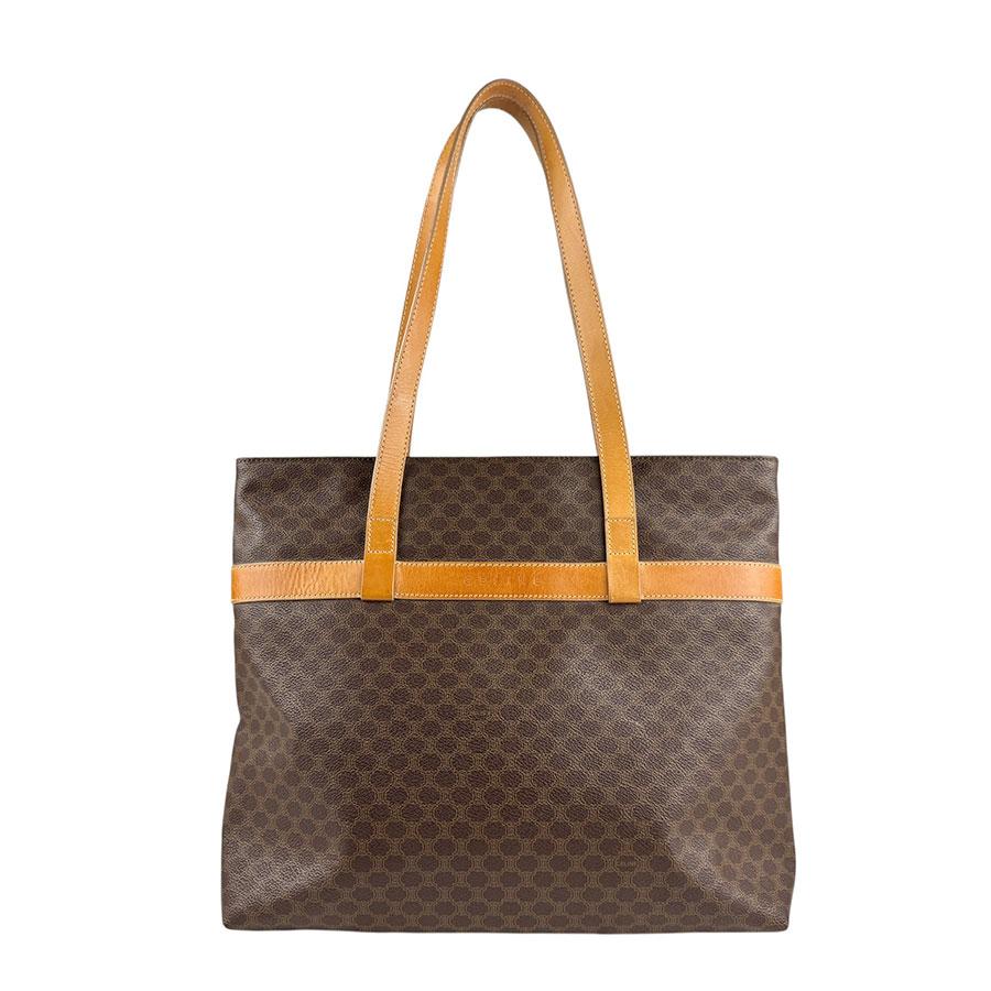 セリーヌ CELINE ハンドバッグ マカダム キャンバス/型押しレザー