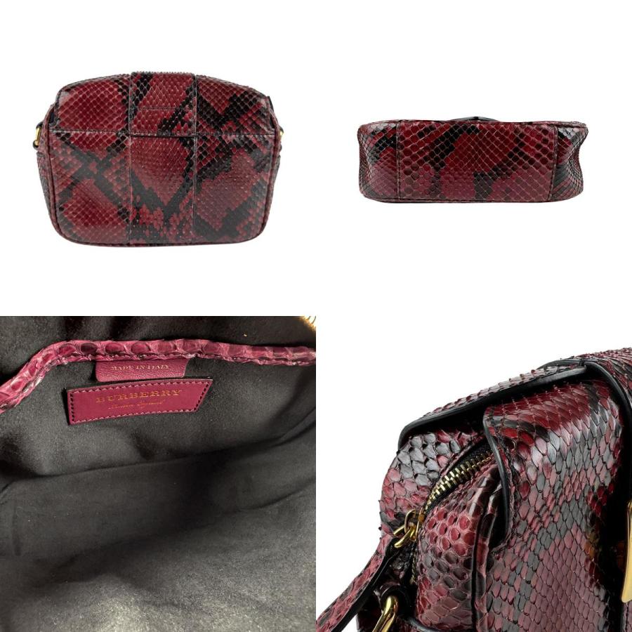 BURBERRY（バーバリー） ショルダーバッグ パイソン レッド系