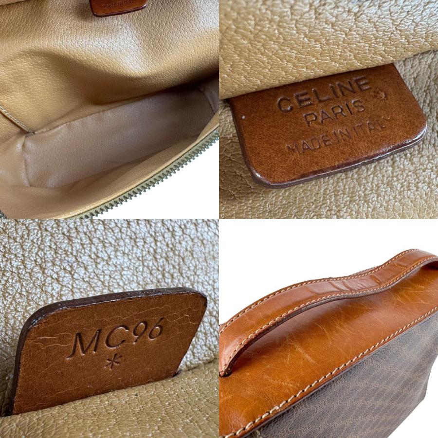 CELINE セリーヌ ハンドバッグ ポーチ マカダム PVCコーティング  