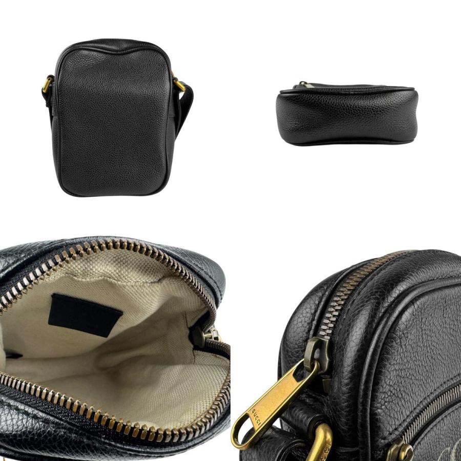 GUCCI（グッチ） 斜め掛けショルダーバッグ レザー ブラック