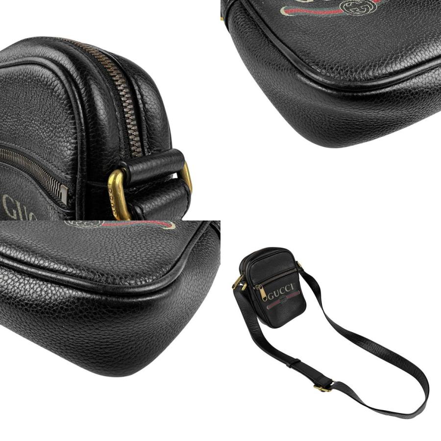 GUCCI（グッチ） 斜め掛けショルダーバッグ レザー ブラック