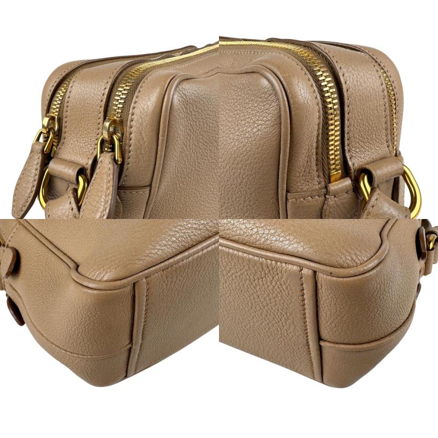 PRADA（プラダ） ショルダーバッグ レザー ベージュ : ブランド