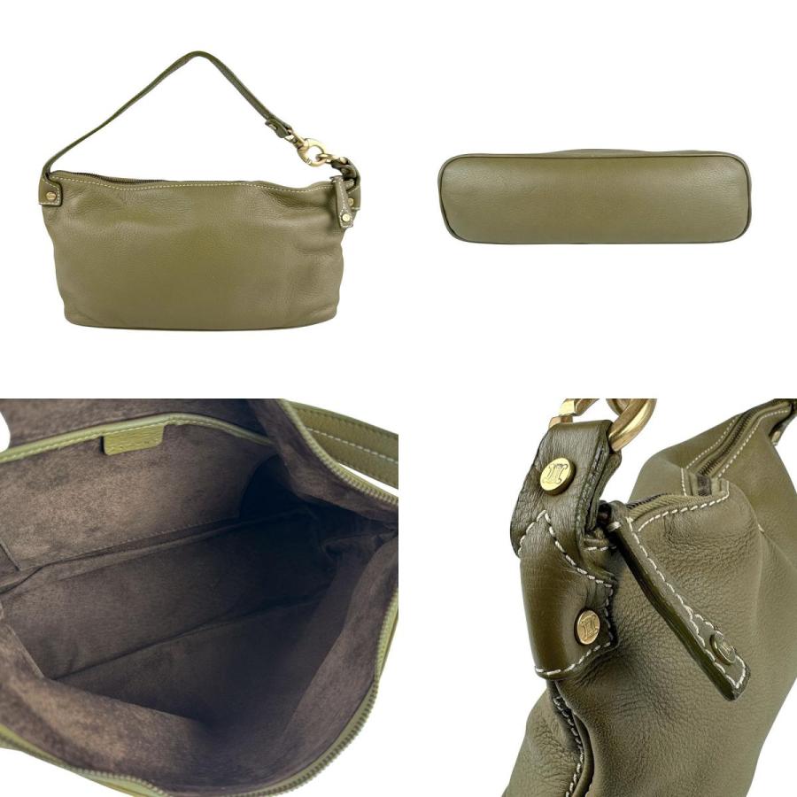 CELINE セリーヌ ハンドバッグ レザー カーキ : ブランドバリュー  