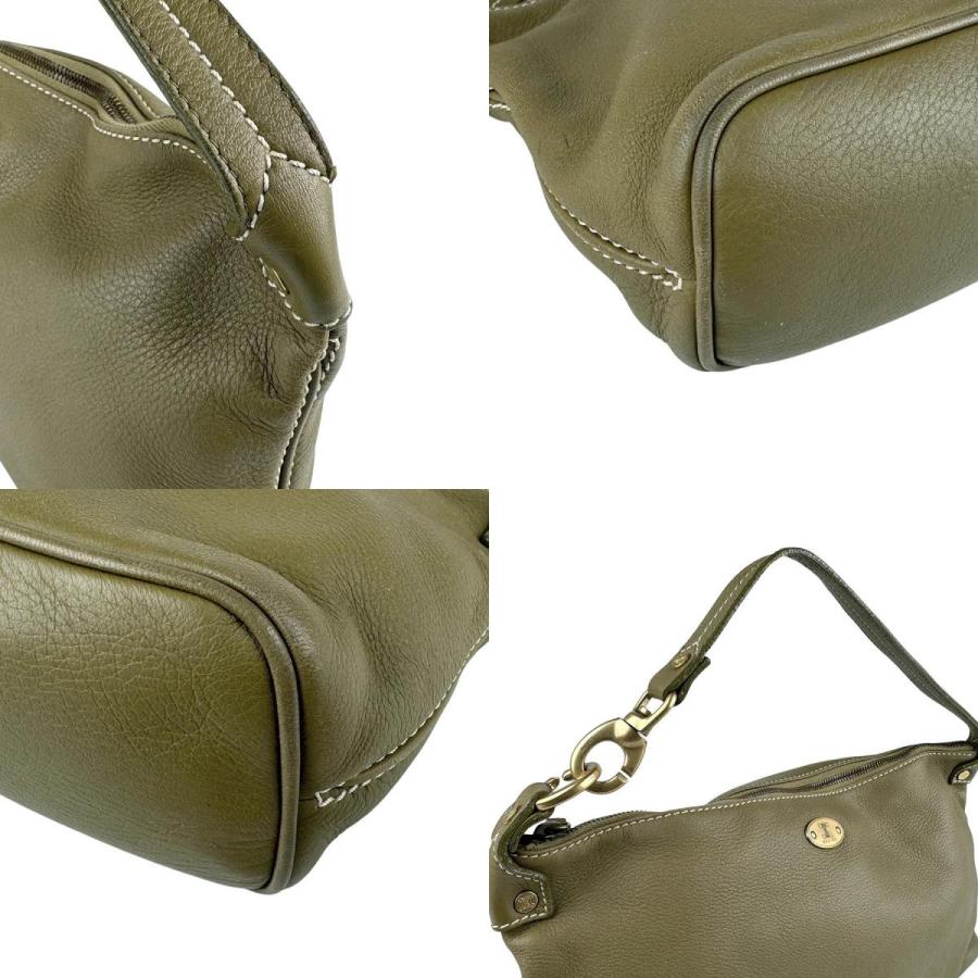 CELINE セリーヌ ハンドバッグ レザー カーキ : ブランドバリュー  