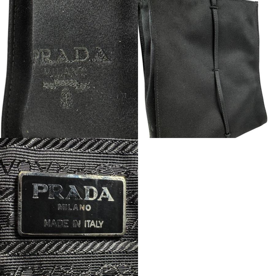 PRADA プラダ ハンドバッグ サテン ブラック : ブランドバリュー  