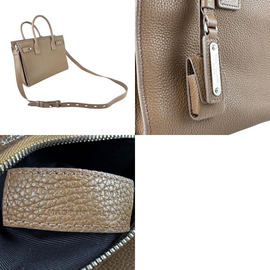 SAINTLAURENTサンローラン　ブラウンレザー ハンドバッグ Yves Saint Laurent サンローラン バッグ レディース ベイビー