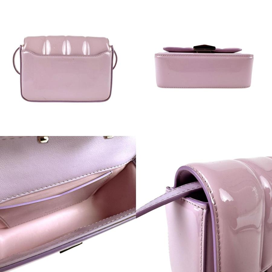 ジバンシィ GIVENCHY ショルダーバッグ パテントレザー パープル