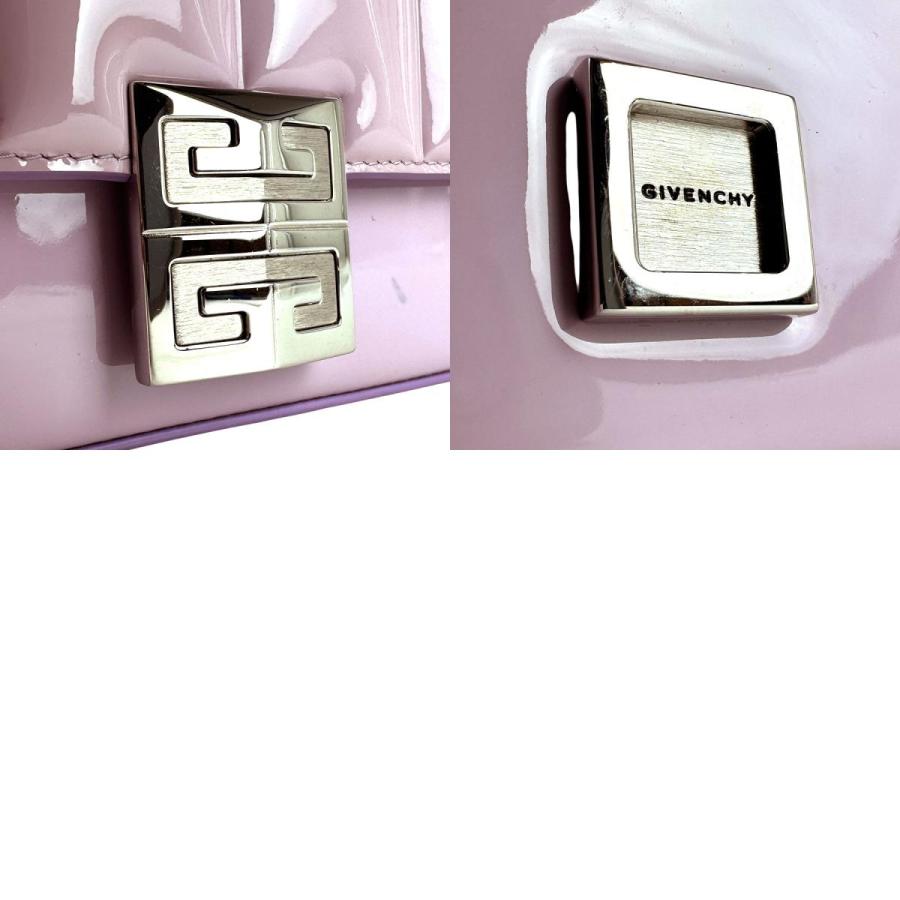 ジバンシィ GIVENCHY ショルダーバッグ パテントレザー パープル