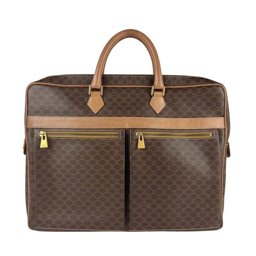 美品 CELINE マカダム柄 ビジネスバッグ CELINE（セリーヌ） ハンドバッグ ビジネスバッグ マカダム PVC