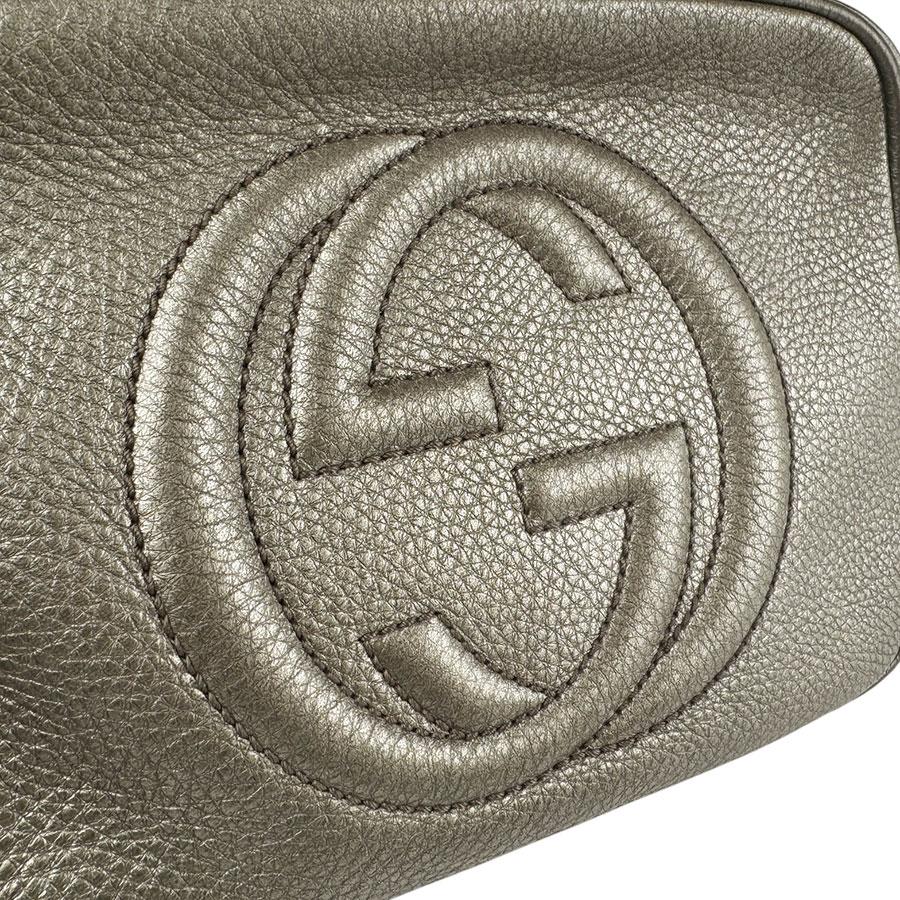 GUCCI（グッチ） 斜め掛けショルダーバッグ ソーホー レザー グレー
