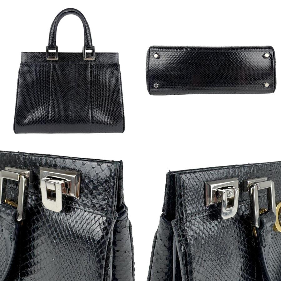 GUCCI（グッチ） ショルダーバッグ ハンドバッグ パイソン ブラック