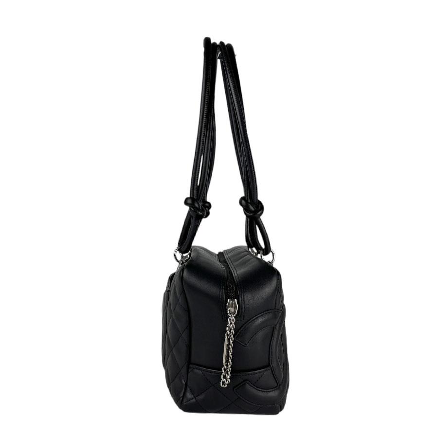 シャネル CHANEL カンボンラインショルダーバッグ ラムスキンブラック CHANEL シャネル ショルダーバッグ ラムスキン ブラック