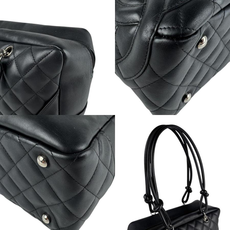シャネル CHANEL カンボンラインショルダーバッグ ラムスキンブラック CHANEL シャネル ショルダーバッグ ラムスキン ブラック