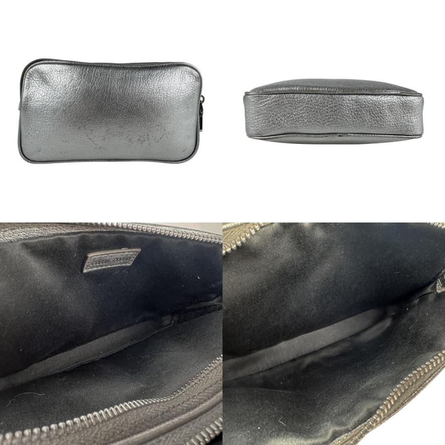 【希少シルバー❗️】miumiu レザーストラップ　ショルダーバッグ　シルバー miu ミュウミュウ MIUMIU ハンドバッグ ショルダーバッグ レザー