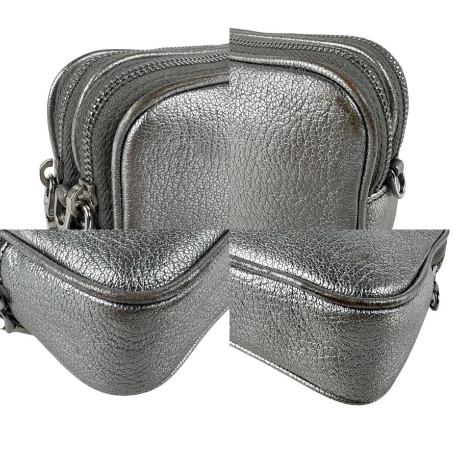 miu miu（ミュウミュウ） ショルダーバッグ レザー シルバー