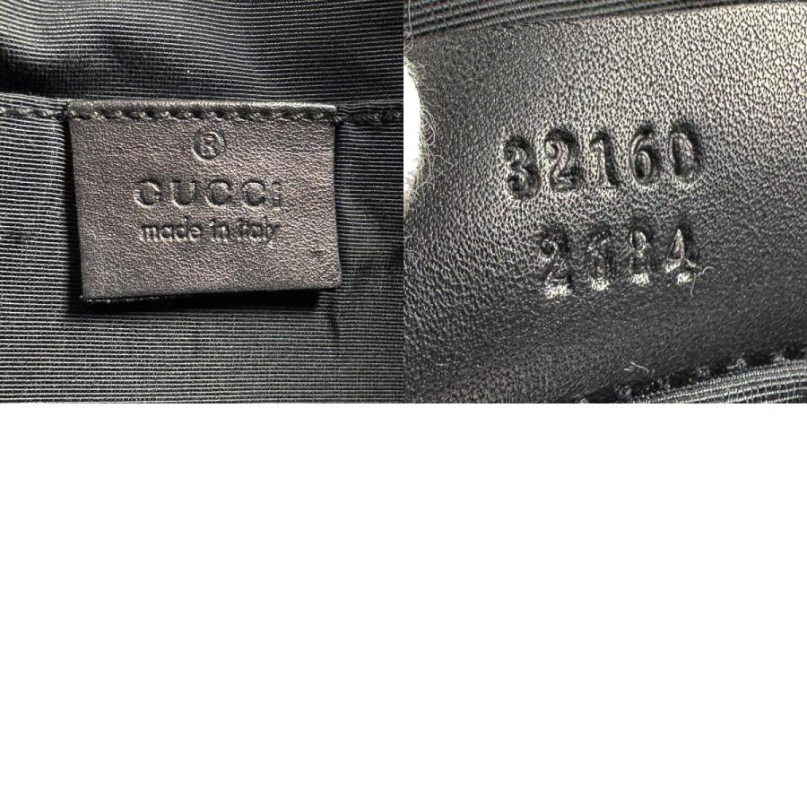 GUCCI（グッチ） ショルダーバッグ GGキャンバス/レザー ブラック