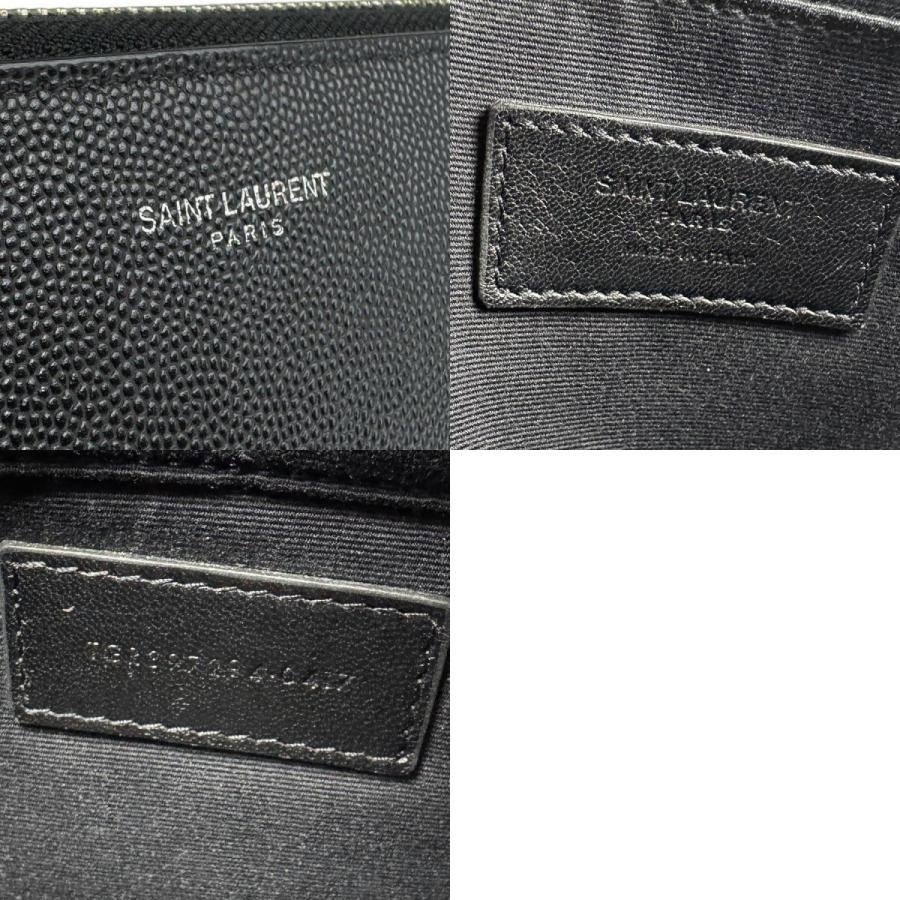 サンローラン SAINT LAURENT クラッチバッグ レザー ブラック