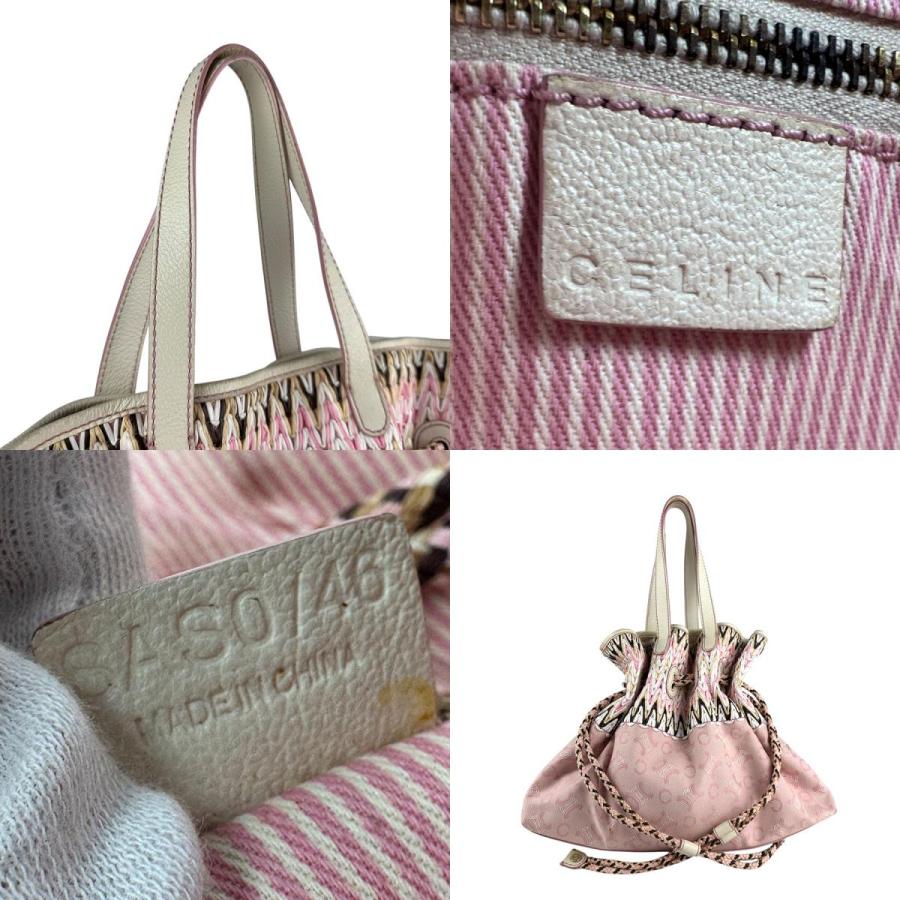 CELINE セリーヌ キャンバス ハンドバッグ ピンク レディース ブランド CELINE セリーヌ キャンバス ハンドバッグ ピンク レディース