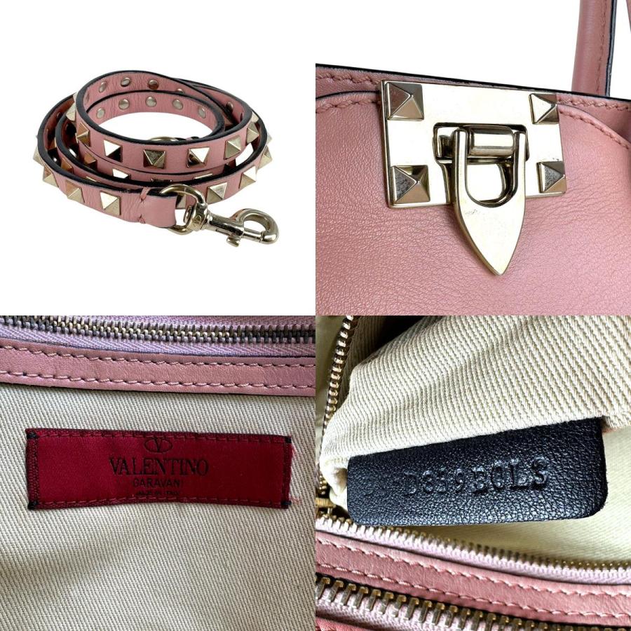 Valentino Garavani ヴァレンティノ ガラヴァーニ ハンドバッグ ショルダーバッグ ピンク 14061 レディース【中古】 z6619 ヴァレンティノ ガラヴァーニ Valentino Garavani ハンドバッグ