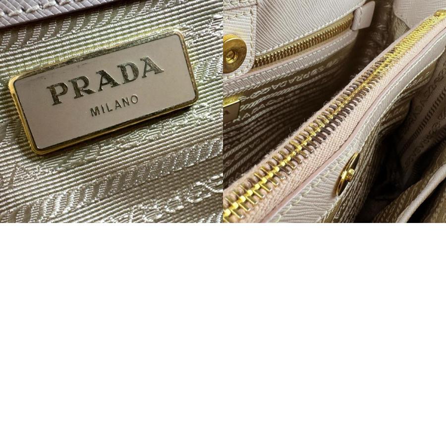 PRADA（プラダ） ハンドバッグ レザー ピンクベージュ : ブランド
