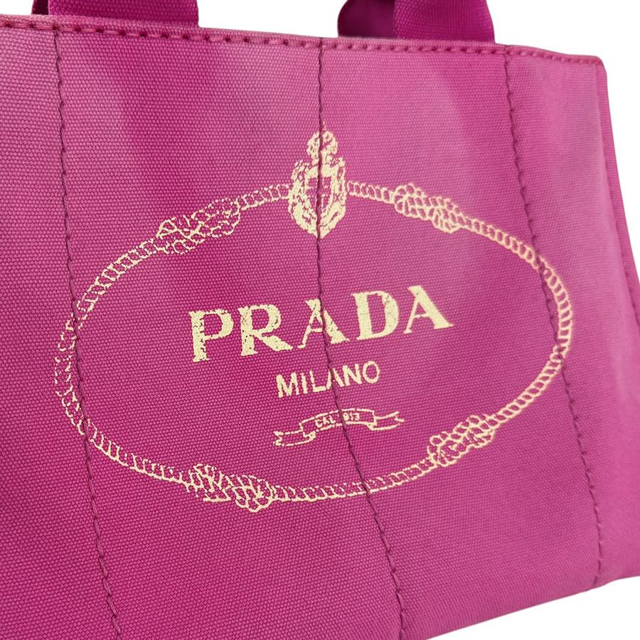 PRADA（プラダ） ハンドバッグ カナパ キャンバス ピンク : ブランド