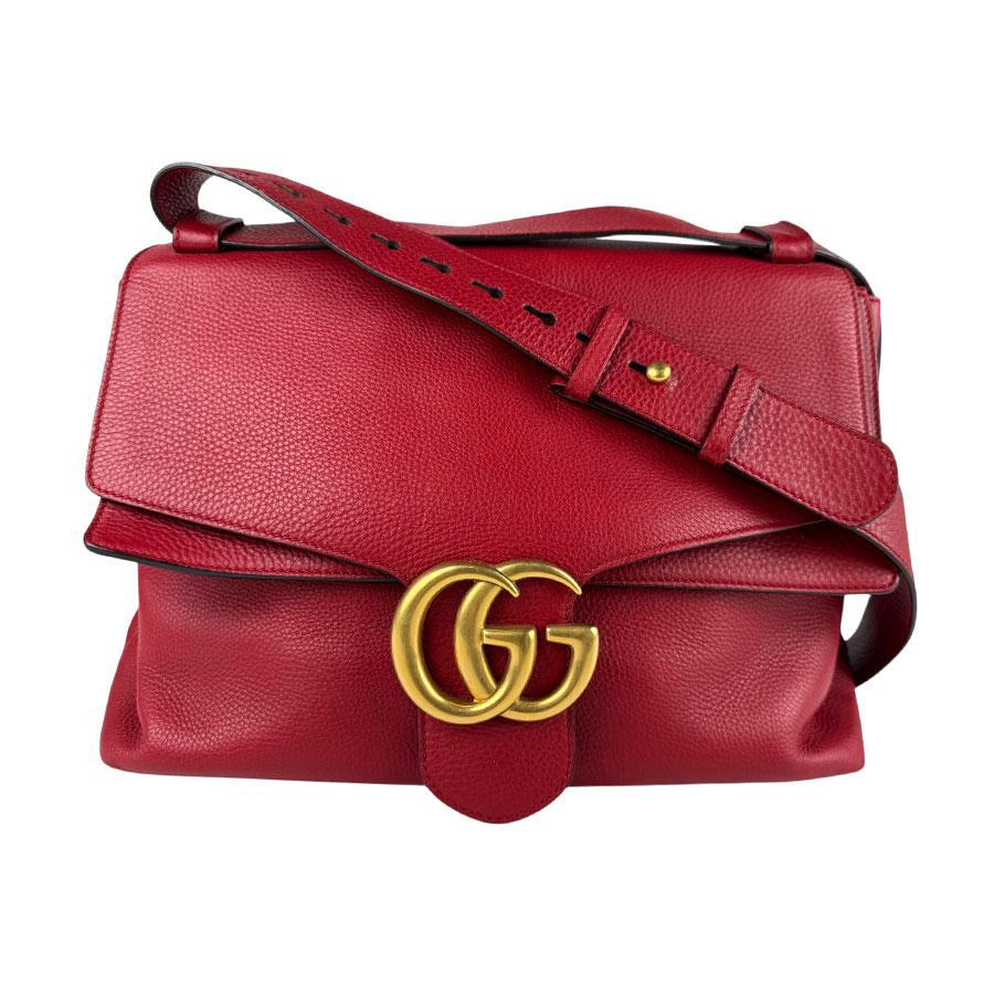 GUCCI レッド ショルダーバッグ　新品同様 GUCCI グッチ ショルダーバッグ レザー レッド : ブランド