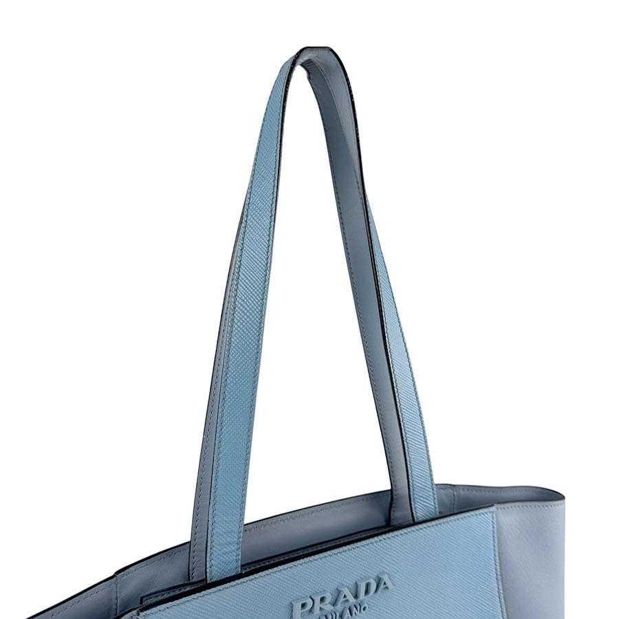 最終値下げ！！PRADA ブルーグレー レザーバッグ PRADA（プラダ） ショルダーバッグ レザー ブルー : ブランドバリュー