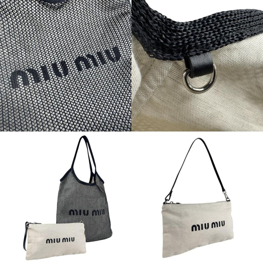 miu miu（ミュウミュウ） ショルダーバッグ リネン/ビスコース
