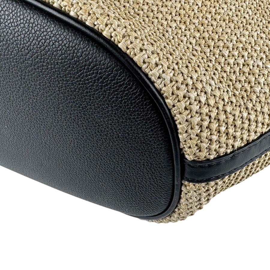 ルイ ヴィトン LOUIS VUITTON ショルダーバッグ トートバッグ サンジャック ラフィア/レザー ベージュ/ブラック_8