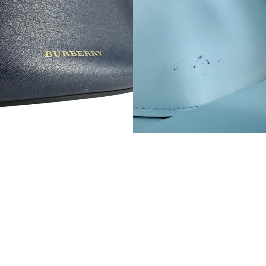 BURBERRY バーバリー ショルダーバッグ レザー ネイビー
