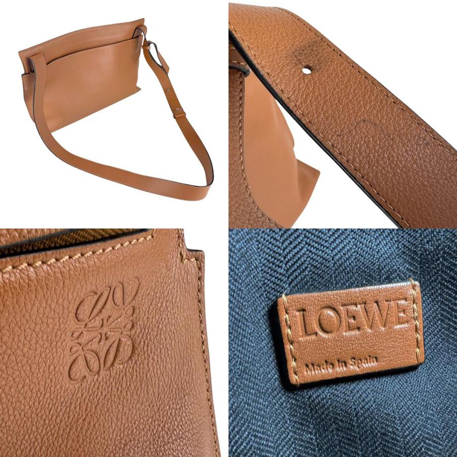 LOEWE（ロエベ） ショルダーバッグ アナグラム レザー キャメル