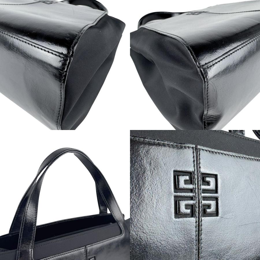 ジバンシィ GIVENCHY ハンドバッグ ナイロン/レザー ブラック