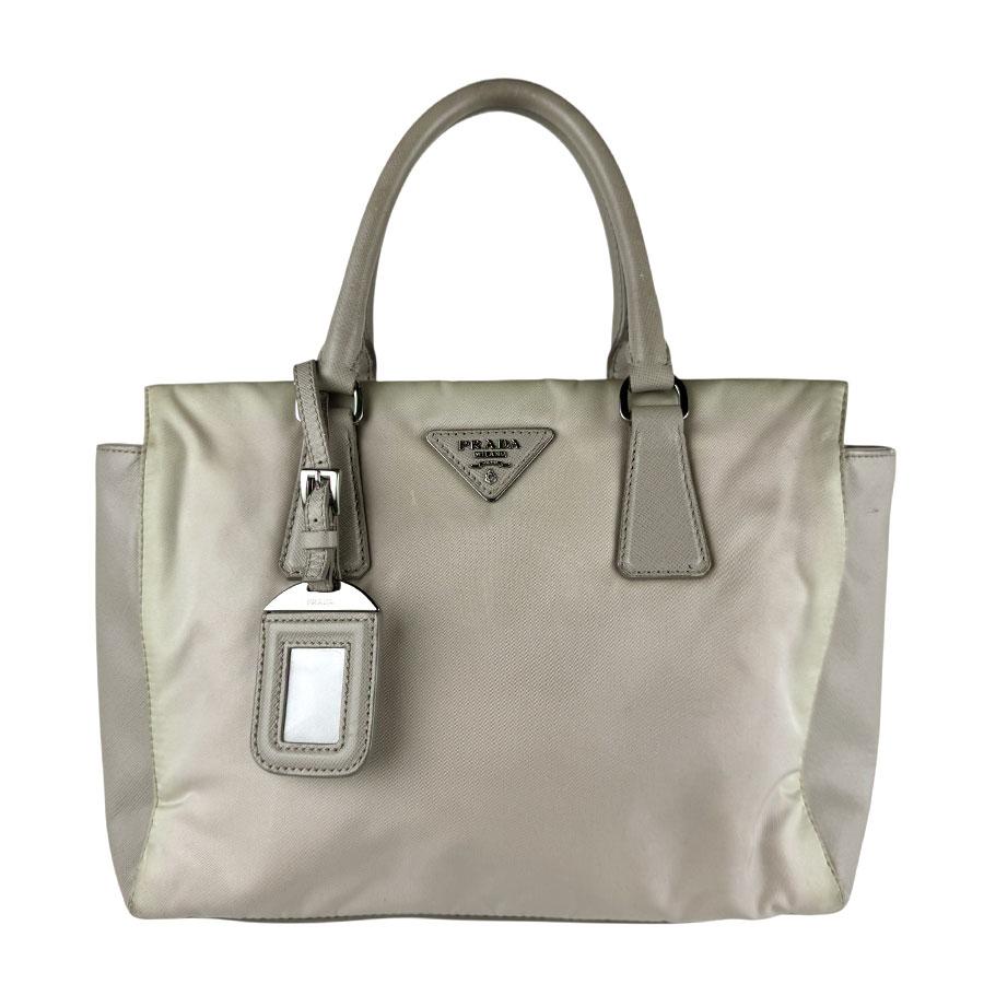 プラダ　ハンドバッグ　ショルダーバッグ　グレー PRADA プラダ ハンドバッグ ショルダーバッグ ナイロン/レザー