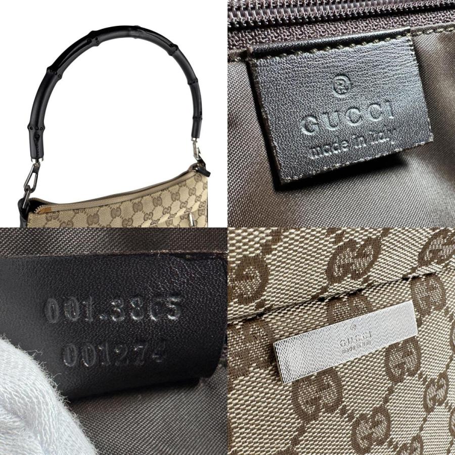 GUCCI グッチ ハンドバッグ バンブー GGキャンバス ブラウン