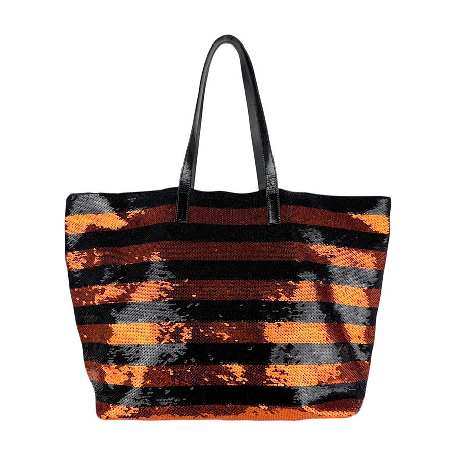 PRADA プラダ ヴィンテージ ロゴ刻印 トートバッグ パテントレザー PRADA（プラダ） ショルダーバッグ トートバッグ スパンコール