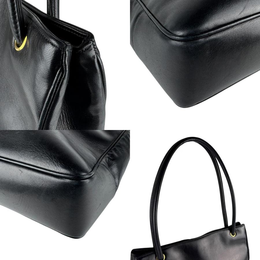 CHANEL ブラックレザー ショルダーバッグL CHANEL（シャネル） ショルダーバッグ レザー ブラック : ブランド