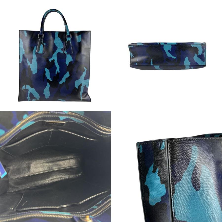 PRADA（プラダ） ショルダーバッグ ハンドバッグ レザー ブルー系