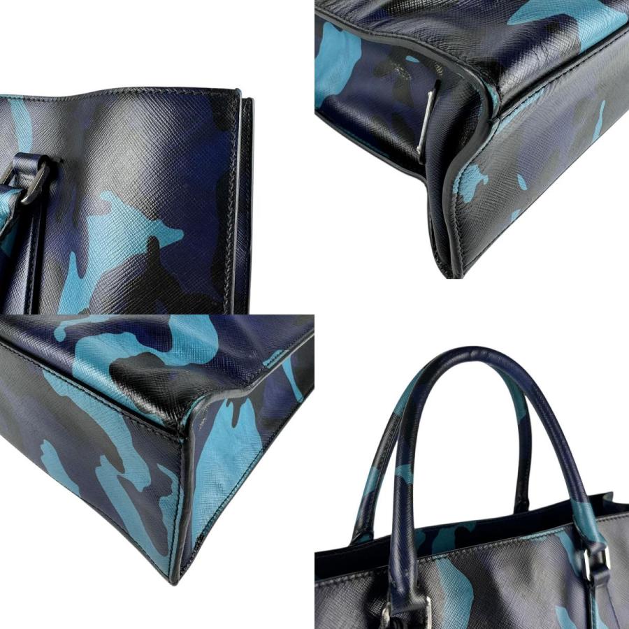 PRADA（プラダ） ショルダーバッグ ハンドバッグ レザー ブルー系